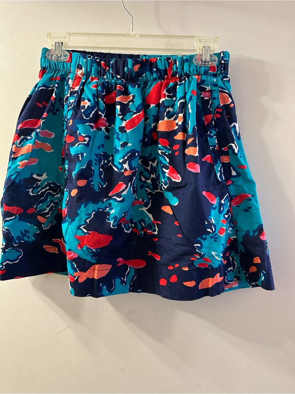 Vibrant Abstract Print Women's Lilly Pulitzer Skirt - Navy & Teal